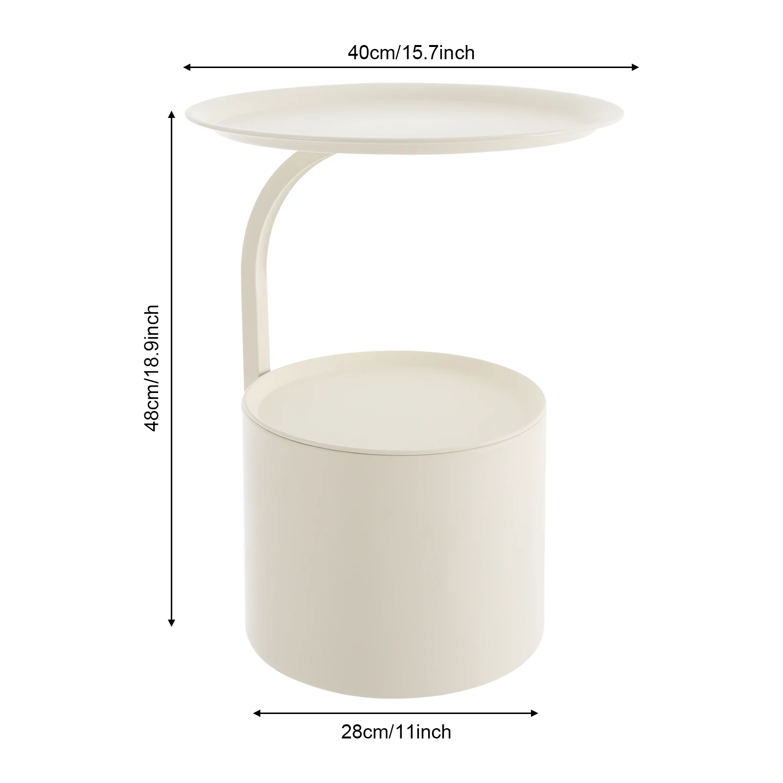 Moderner Runder Beistelltisch Durchdachtes Design Couchtisch Sofatisch – Detail 4