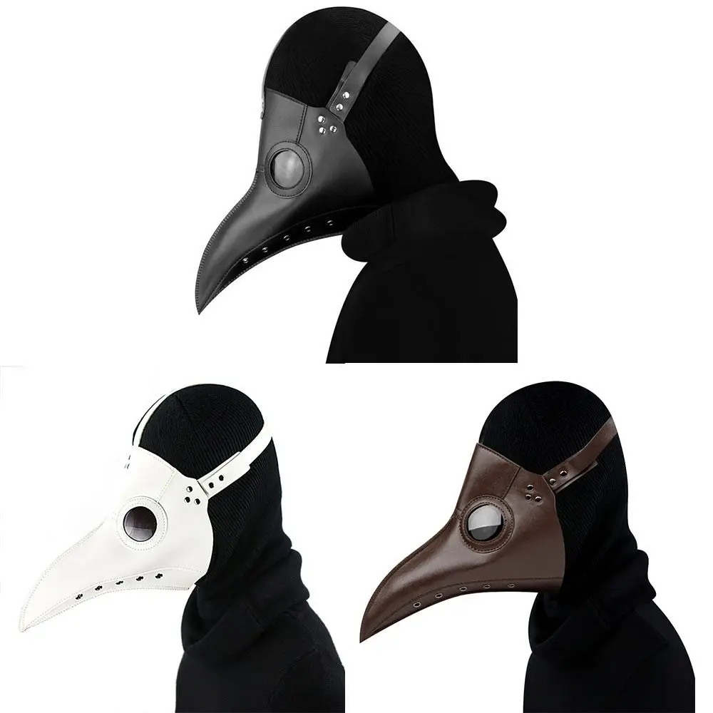 Halloween Mask Cartoon Steampunk Bird Mask Party Supplies Plastic Long Nose Beak Plague Doctor Mask Funny Halloween Bird Nightclub