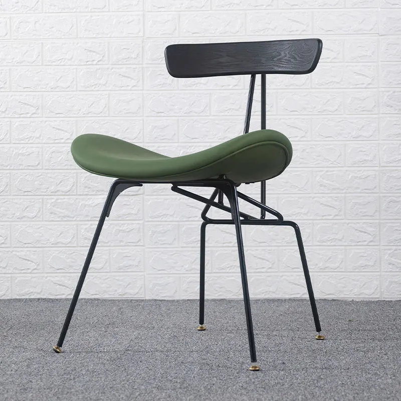 Dining Chair Household Nordic Industrial Style Dining Chair Wrought Iron Light Luxury Back Chair Leisure Restaurant Designer Ant