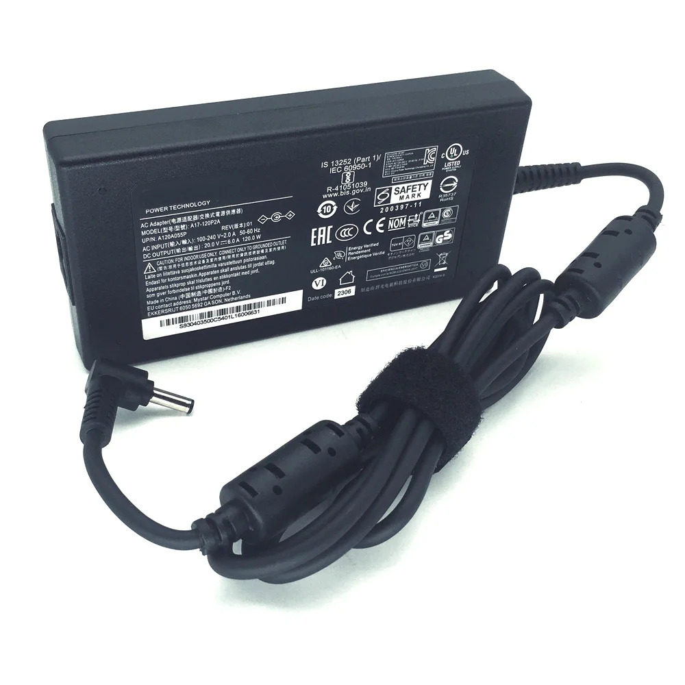 MSI GF63 Thin MS-16R5 노트북용  A17-120P2A 충전기 A12A055P 20V 6A 120W 전원 어댑터