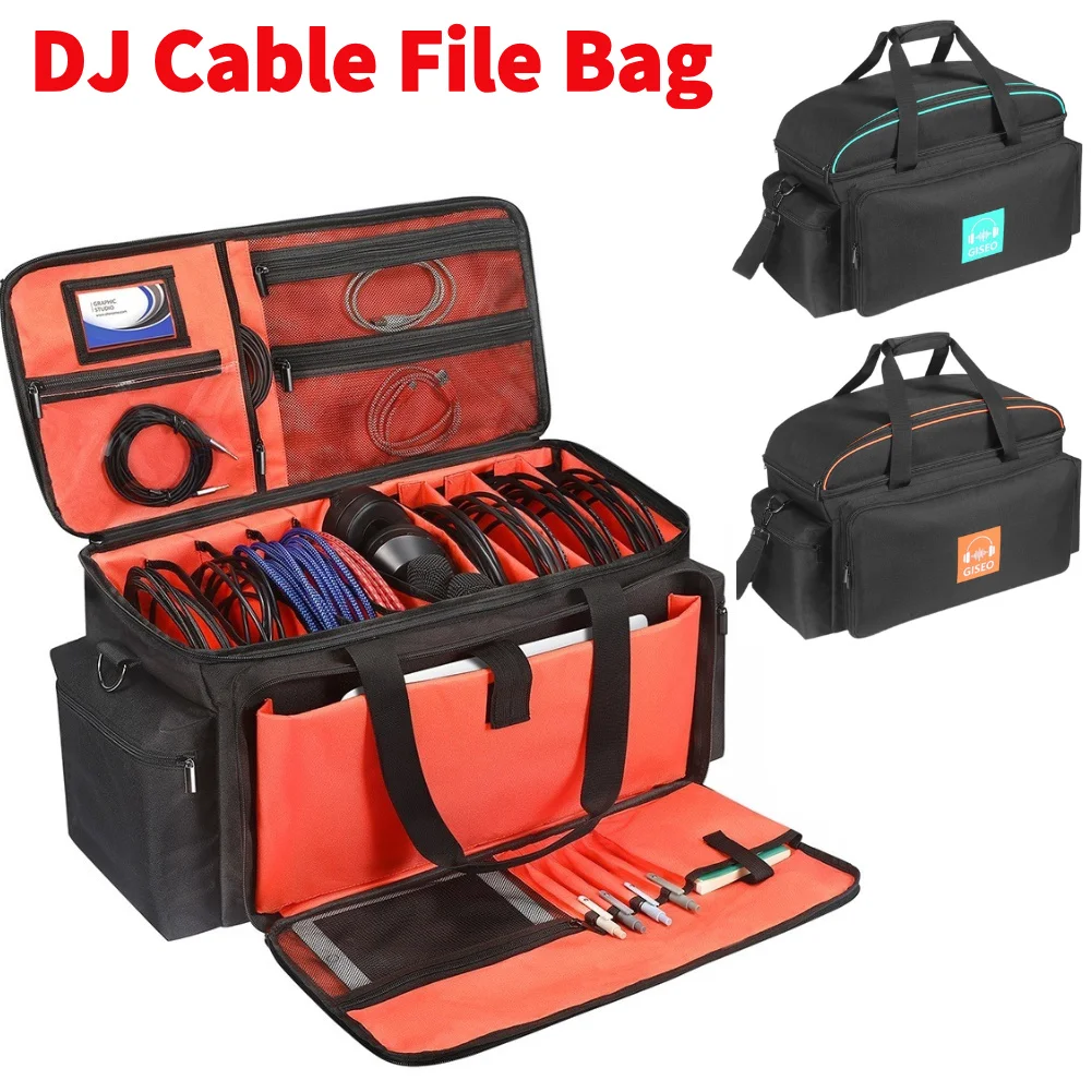 DJ Gig Bag 4 Detachable Dividers Travel Musicians Cabel Organizer Case For Gear Music Equipment Accessories dj controller case