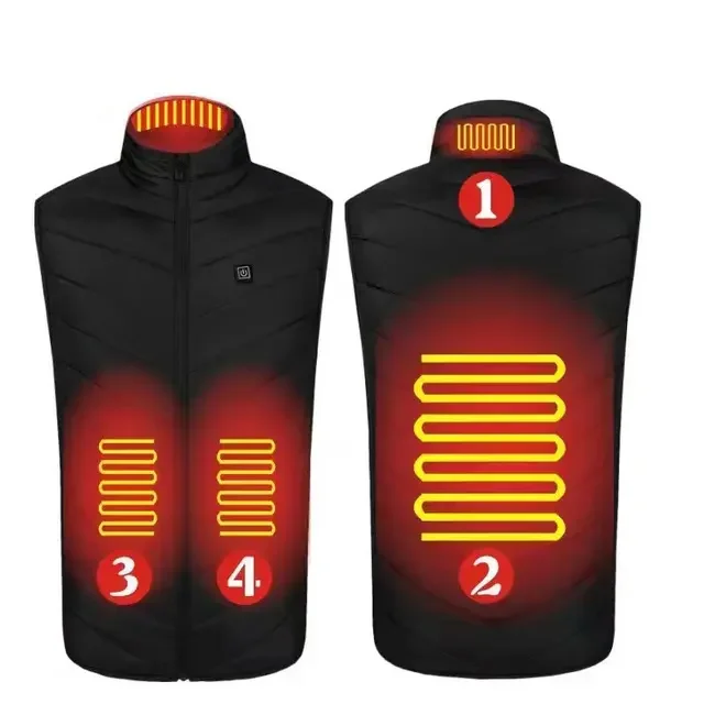 USB Heated Vest Winter Warm Hiking Heated Jacket Vest Outdoor Sports Men Ski Warming Heating Thermal Clothing