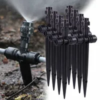 1/4" Misting Nozzles with Stake Adjustable Atomizer Sprayers 4/6mm Quick Push Slip Lock Outdoor Irrigation Watering Sprinklers 1