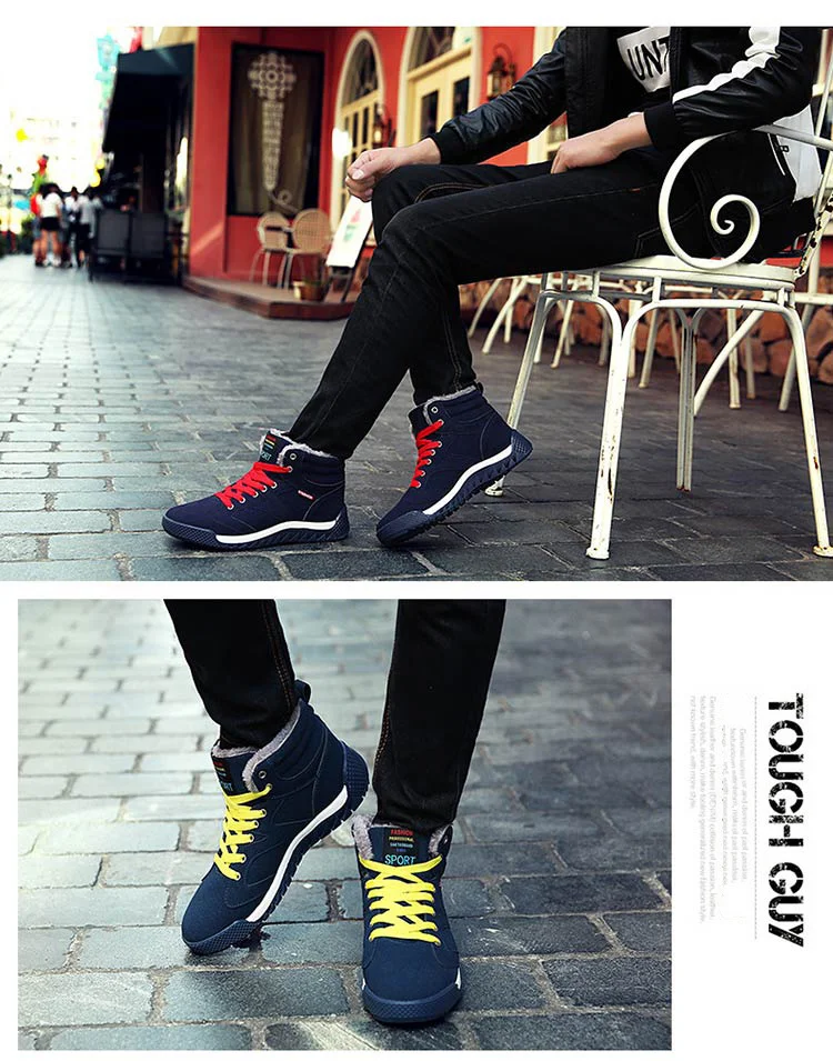 Bild 04.jpg Cozy Winter Men's Snow & Hiking Boots: Plush. Warm. Non-slip - true deals club