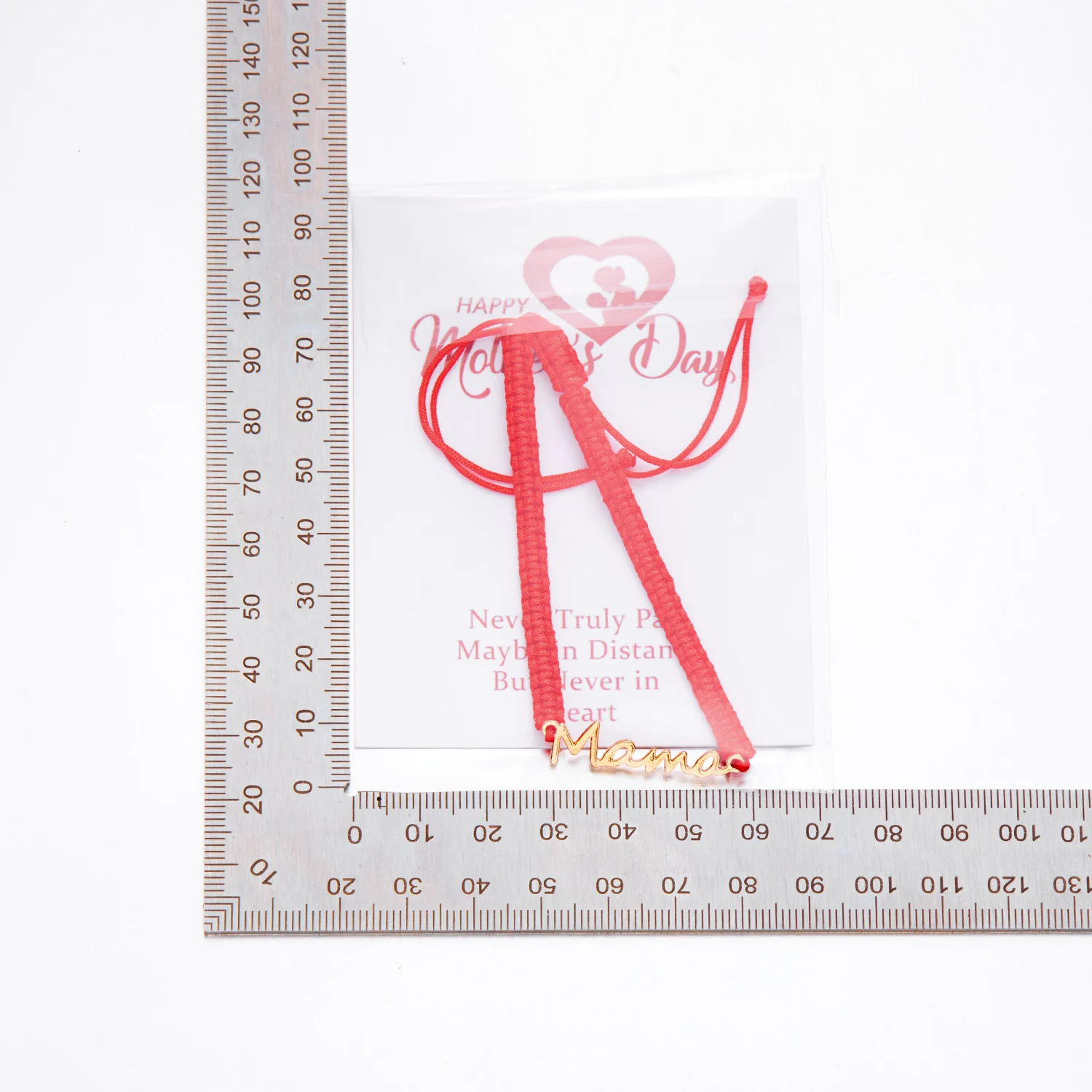 Buchstabe Mama Charm Rotes Schnurarmband für Frauen Handgefertigtes Wachsseil Verstellbare Armbänder Armband Schmuck Muttertagsgeschenk – Detail 2