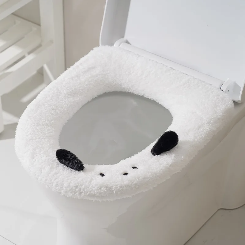Winter Plush Toilet Cushion Thickened Household with Handler Toilet Cover Washable Cover #3705 toilet seat cover toilet seat cushion