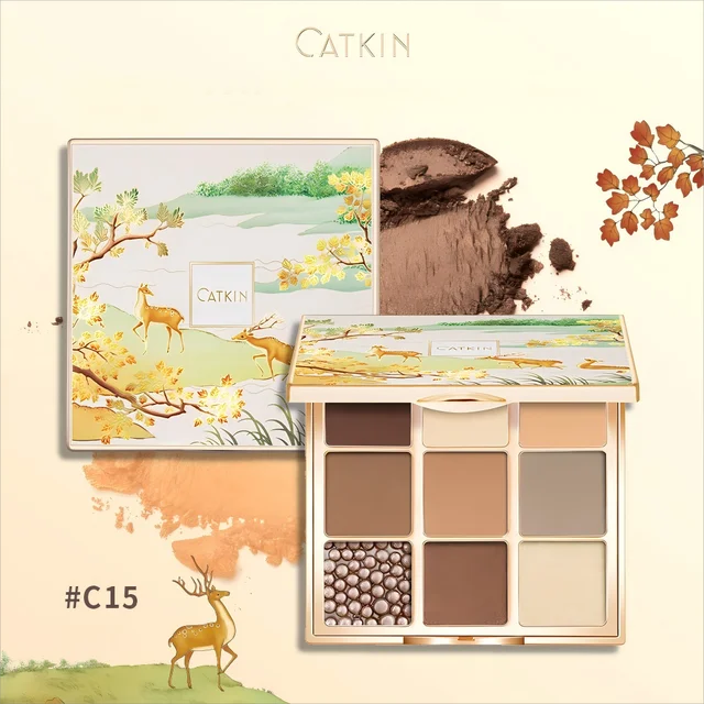 CATKIN Makeup 9 Colors Eyeshadow Palette, Matte and Glitter Eyeshadow Makeup Palette for High Pigmented Natural Shades