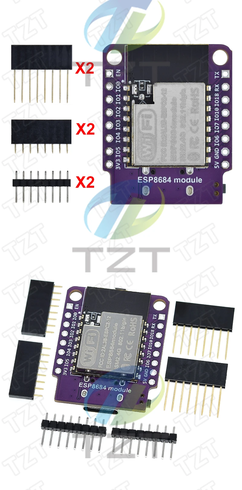 Макетная плата Wemos D1 Mini ESP8266 ESP32-C2 DevKit, серийный модуль ...