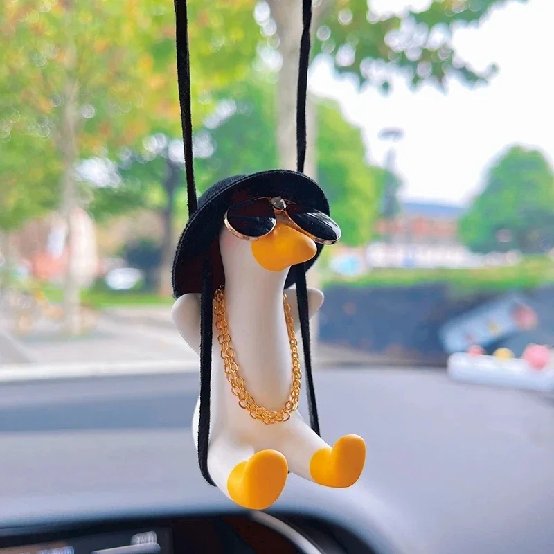 Swinging Duck Car Ornament - Cute and Funny Interior Hanging Decoration