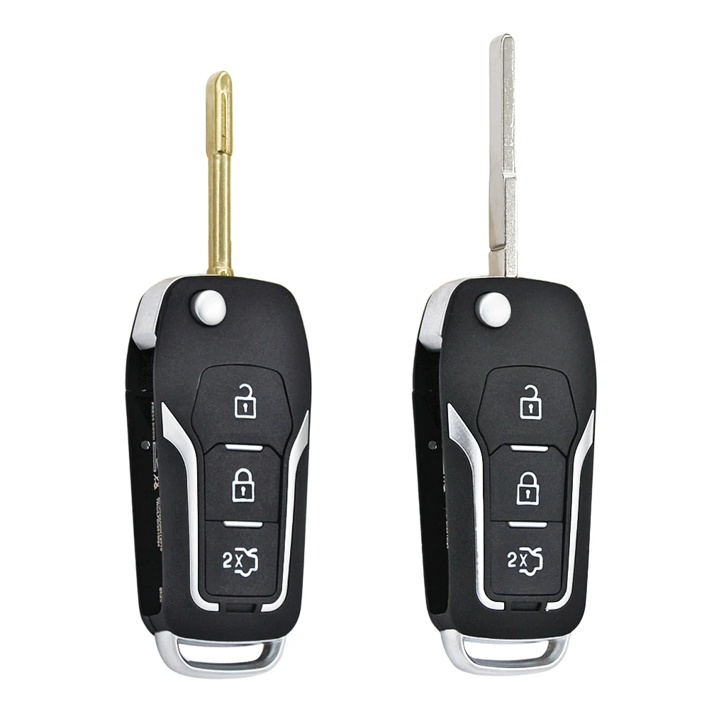 3 Buttons Folding Remote Key Shell Case For Ford C Max S Galaxy Focus Fiesta Ecosport Kuga Escape F021/ HU101 Blade