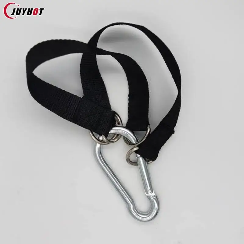 150KG Bearing Load Hanging Belt T-bar Strap Dumbbell Barbell Rope Handles Strap Tree Swing Strap Hook Ring Connecting Belt 5