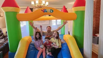 Yard Inflatable Bounce House With Slide 12*9*8ft Bounce House For Kids 5-12 Bouncer With Blower For Outdoor Backyard/Indoor 6