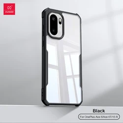 Shockproof Airbag Technology Case with Acrylic & TPU Back, Transparent, Anti - Fingerprint & Non - Yellowing Cover - OnePlus 15R (Black Stripes Clear)