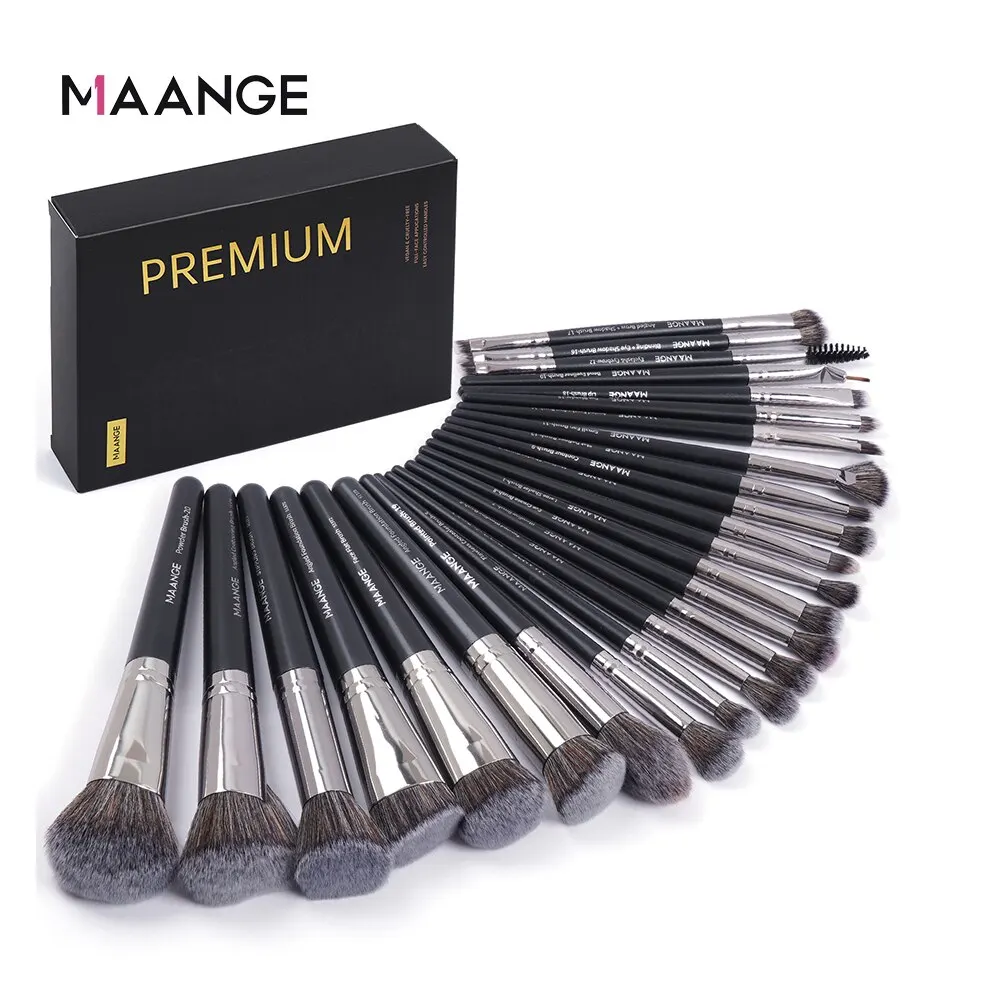 MAANGE 25-Piece Luxury Makeup Brush Set - Ultimate Face & Eye Beauty Collection