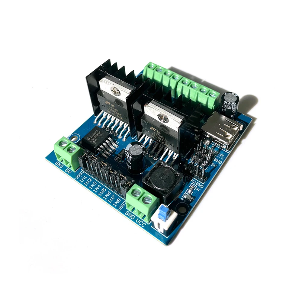 L298N 모터 드라이버 보드 4 웨이 모터 속도 컨트롤러 모듈 Arduino 스마트 카용 정방향 역회전 모터 컨트롤러