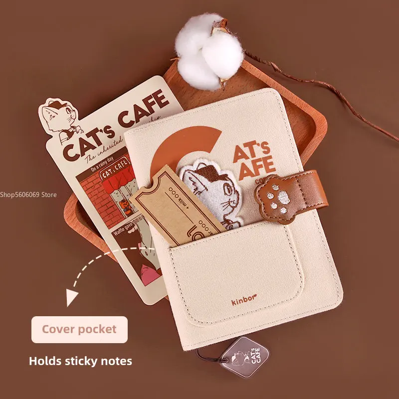 Cat Cafe Handbook Gift Set A6 Scrapbook Birthday Gift Graduation Women's Cute Diary Notebook Teacher's Day