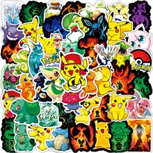 40/50pcs Non-repeating Cartoon Anime Cute Pokemon Pikachu Kids Stickers