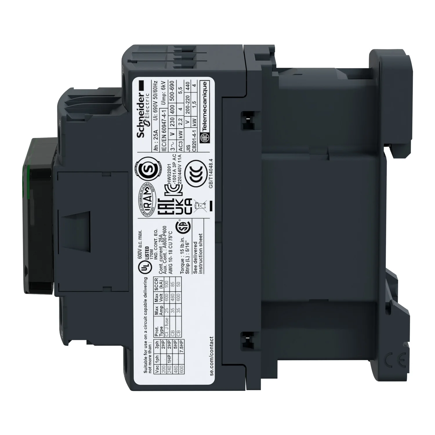 슈나이더 일렉트릭 AC 콘택터 LC1D09 LC1D12 LC1D18 B7C F7C M7C Q7C 9A-620A 24V 110V 220V 380V