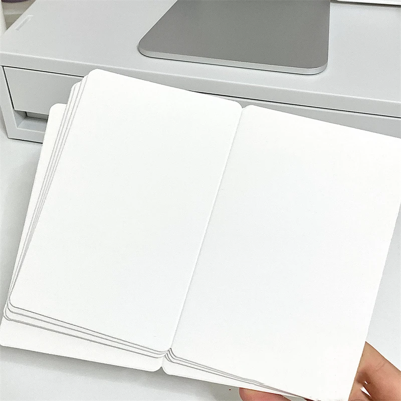 Steves 10pcs Pure White Photoc Card Packaged With Folded Cardboard To Protect The Photocard