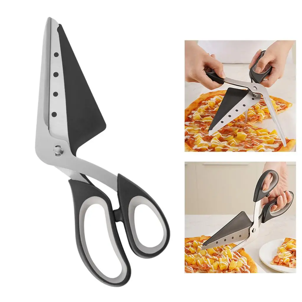 2 in 1 Pizza Shovel Scissors Durable Baking Tool Waterproof Portable Removable Cutter