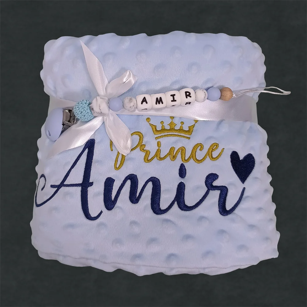 Personalized Knitted Newborn Baby Girl Boy Wrap Swaddling Blanket With Name Fleece Toddler Crib Bed Stroller Blanket Birth Gift
