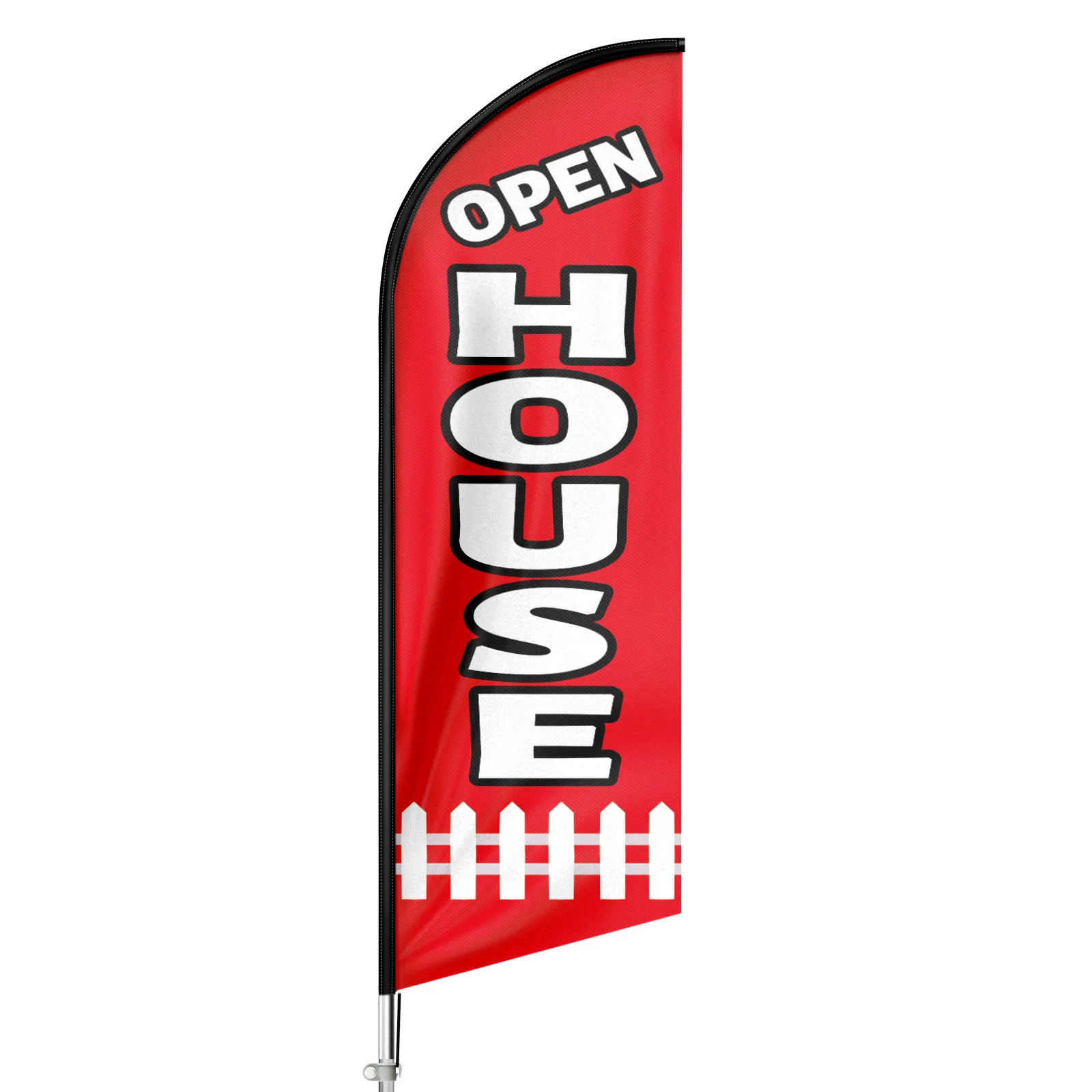 

FSFLAG, 1 шт., 65 см * 340 см, флаги с перьями для открытого дома в деловом стиле с комплектом шестов и наземными шипами, внешняя фотография