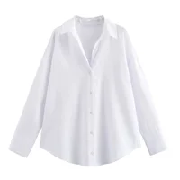 BSAY Women Fashion Spring Cotton Oxford Long Sleeve Single-breasted Lapel Blouse Street Clothing Shirt Chic Ladies Tops Mujer - Image 4