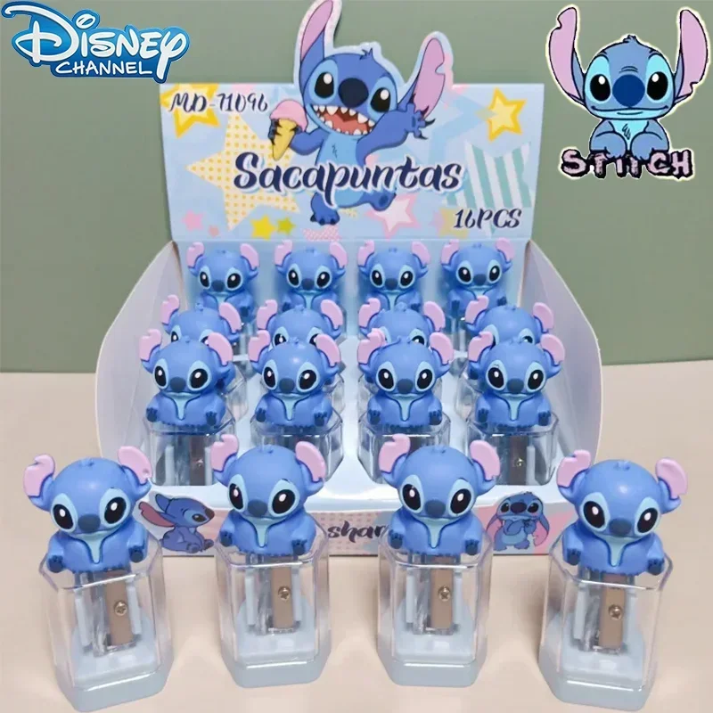 Cute Disney Stitch 3D Pencil Sharpener Student Stationery Prizes Cartoon Mini Portable Pencil Tool Ornaments Pencil Sharpener