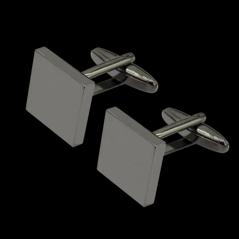 

XKZM Quality French Shirt Cufflinks Copper Material Black Smooth Square Design Business Jewelry Gifts Men's Suit Accessories