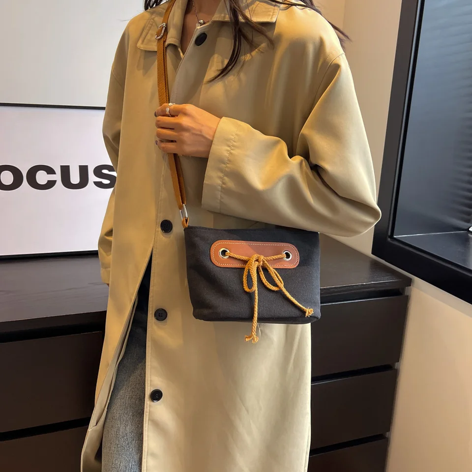 Casual Women Canvas Shoulder Bag Tote Handbags Large Capacity Crossbody Bags For Women Top-handle Travel Shoulder Bags