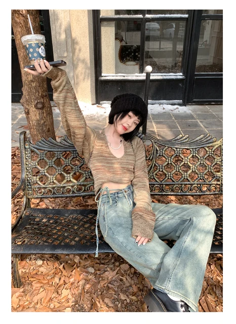 Bota Ancha Pantalon Abierto A Los Lados Outfit Mezclilla Pantalon