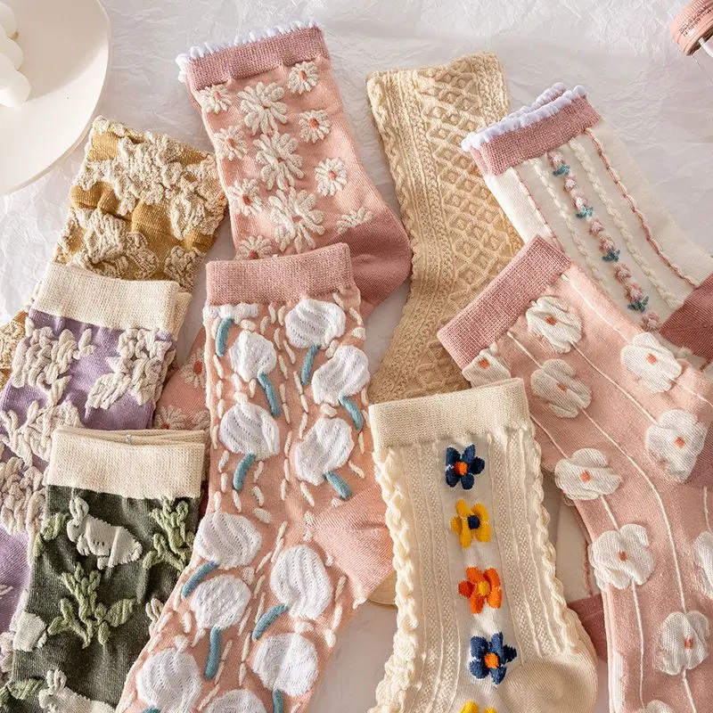 2025 New Pregnant Women's 3D Socks Maternity Winter Trendy Korean Long Socks Maternity Cute Cold Proof Breathable Socks LH078 2