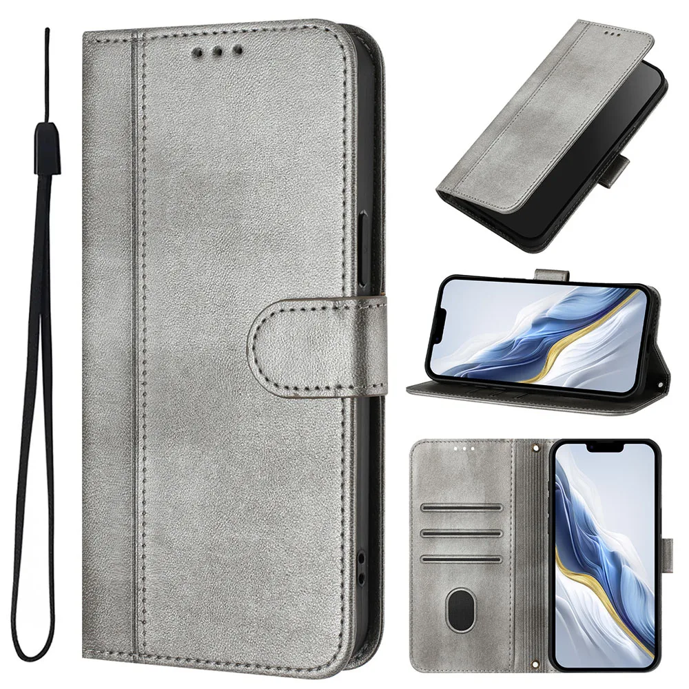 Vintage Leather Wallet Case - Smart Flip Phone Back Cover