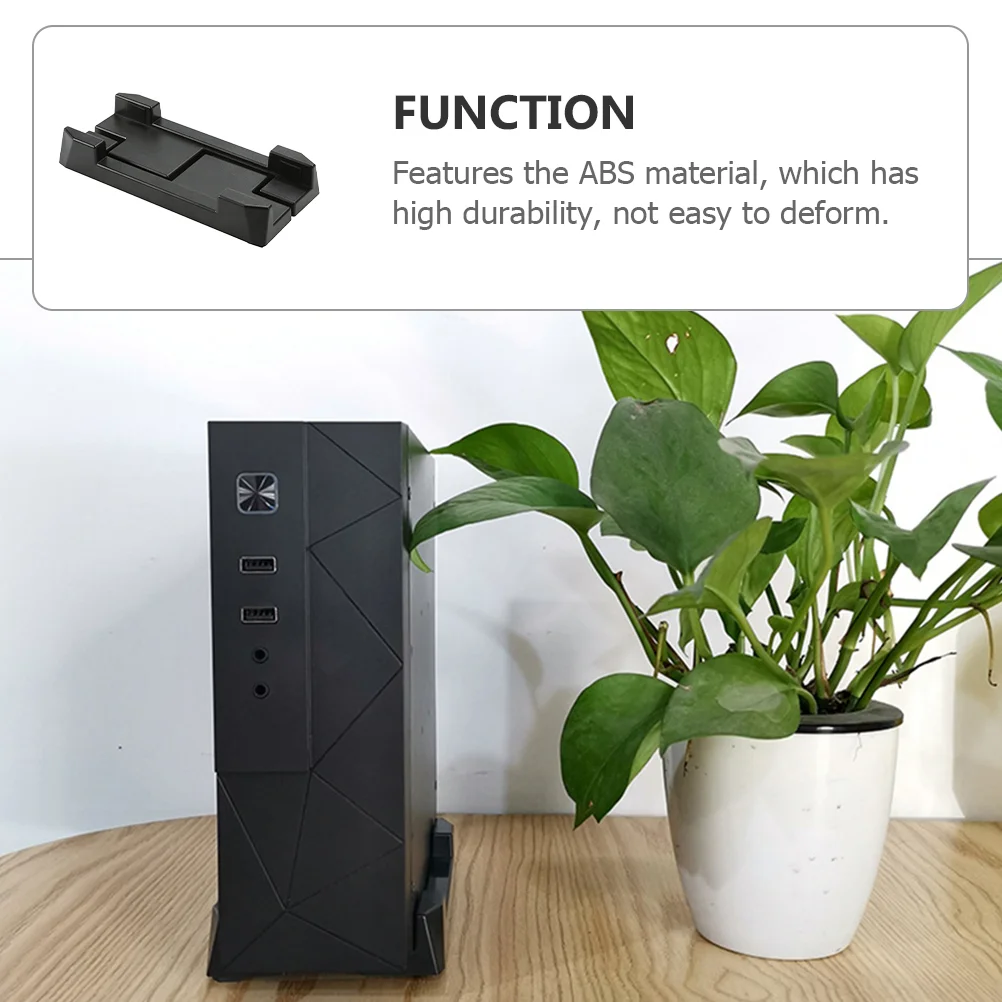 컴퓨터 홀더 섀시 피트, 컴퓨터 메인프레임 랙 호스트, CPU 선반 브래킷 스탠드, 블랙 Abs 탈착식, 16x8x3cm