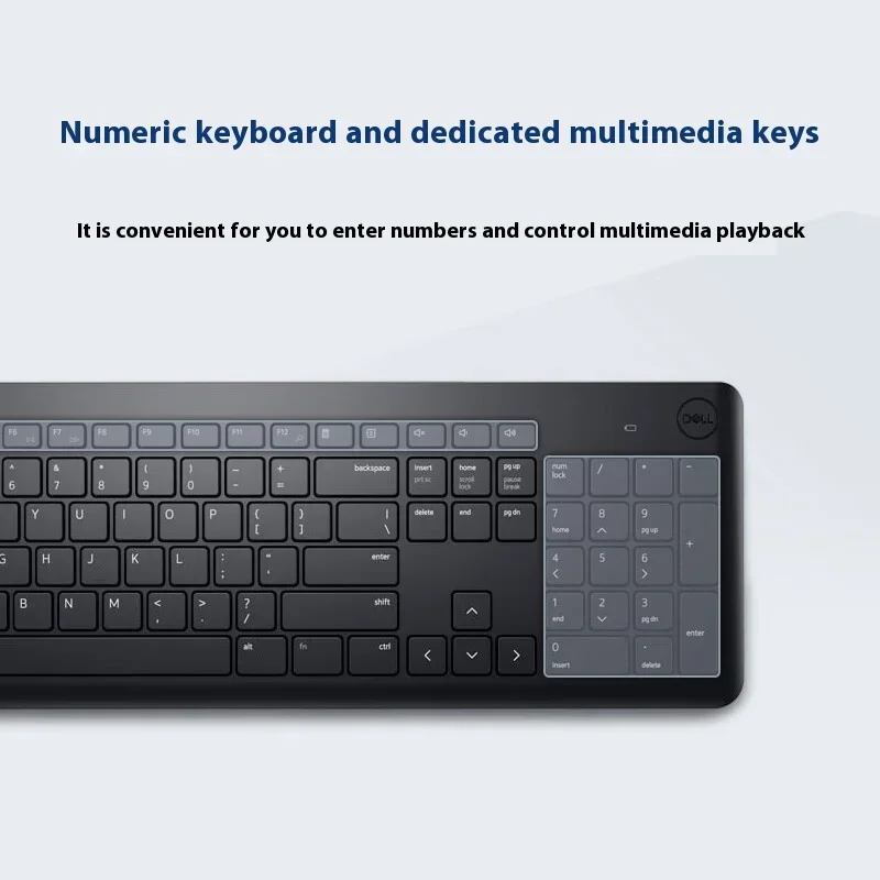 Dell KM3322W Wireless Keyboard and Mouse Set Keyboard and Mouse Office Laptop Peripheral USB External Black