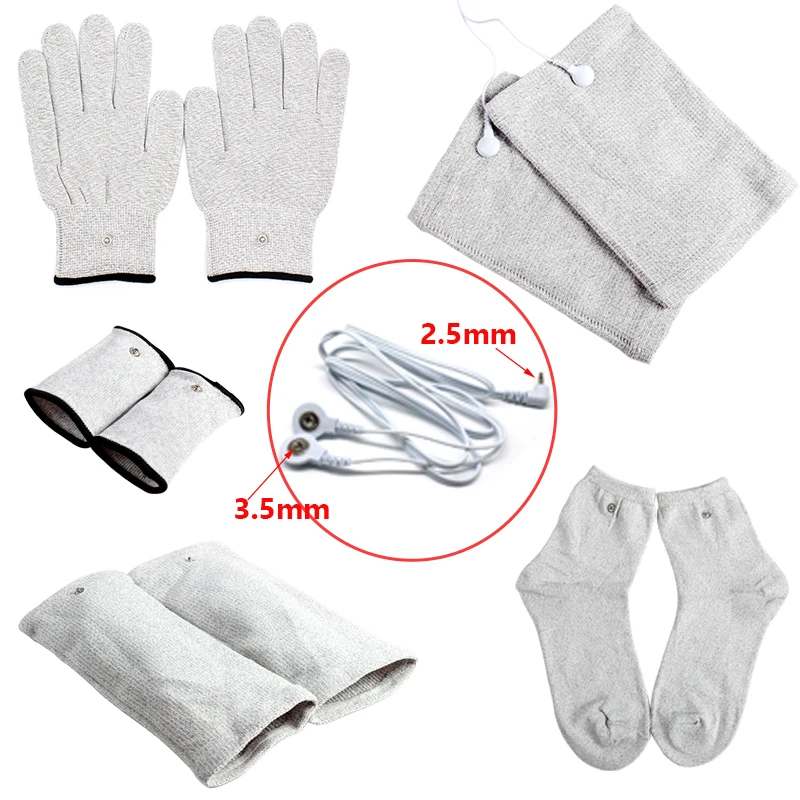 Knee Elbow Pads Conductive Fiber Unit Muscle Stimulator Physiotherapy Instrument Massager for TENS Machine Sleeves Protectio