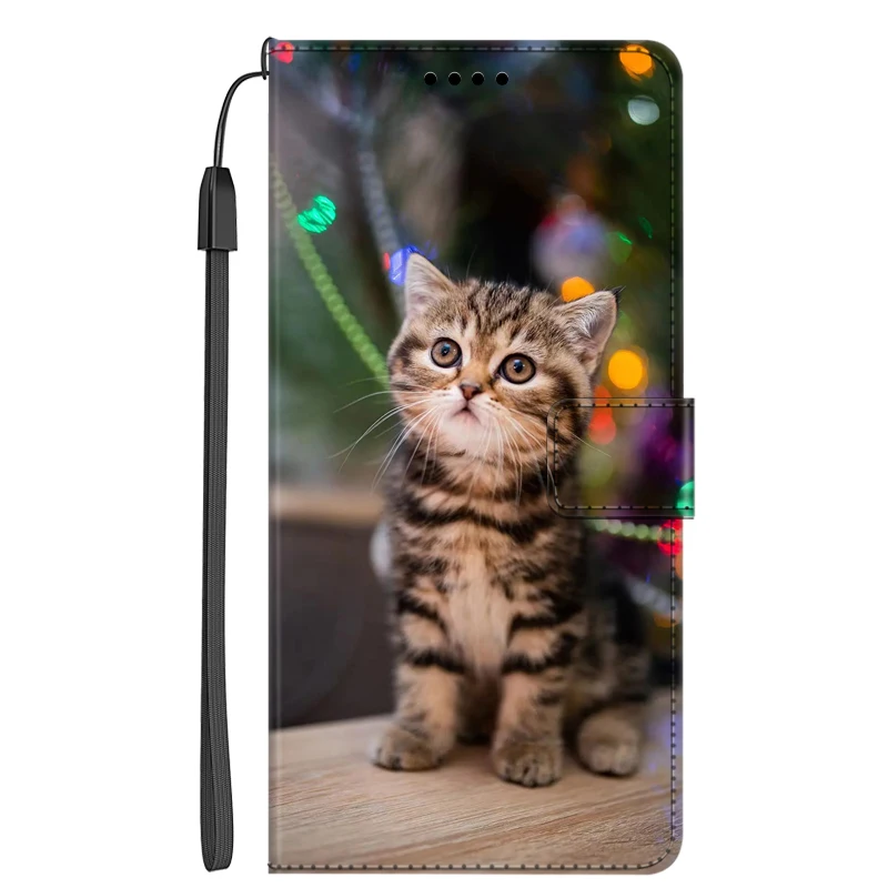 Cartoon Magnetic Wallet Leather Flip Case - Stand and Card Holder Design