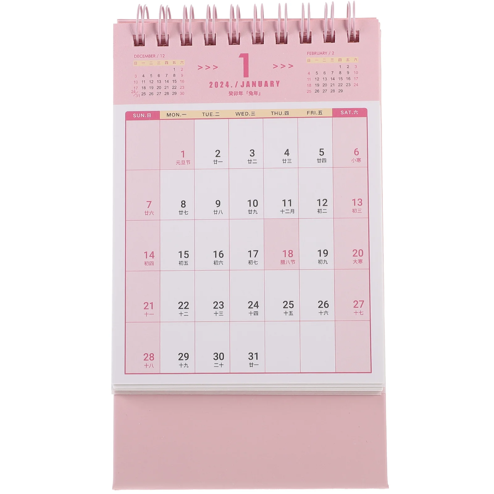 탁상용 대형 그리드 작업 노트, 월 달력 책상, 작은 장식 스탠딩, 섬세하고 신선함