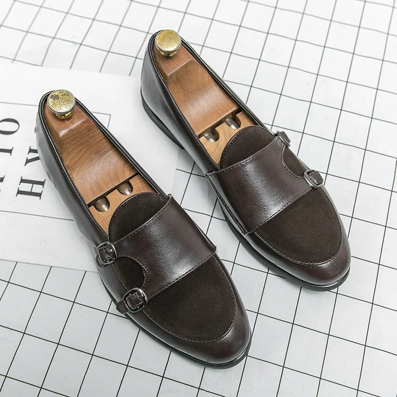 

Loafers Men Casual Leather Shoes Pointed Slip on Fashion Italian Moccasins Luxury Brand Dress Shoes Fashion Business Men Shoes
