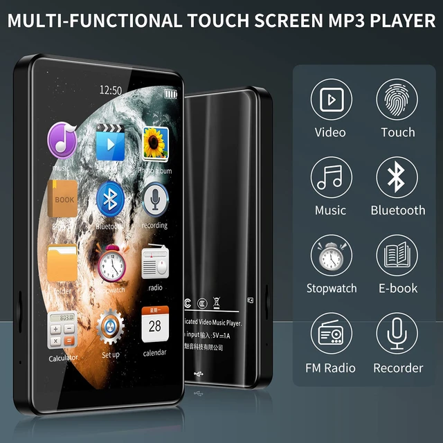 Reproductor de Mp3 con Bluetooth 5.0, Tengsen 4.0 Pantalla táctil 16GB HD  Video MP3 Mp4 Reproductor de música-Instrucciones