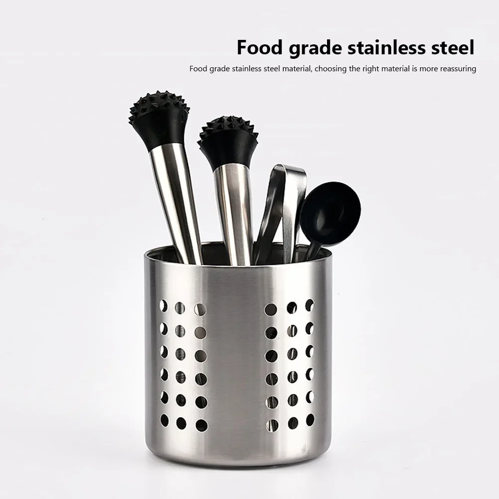 Stainless Steel Cutlery Holder Chopstick Storage Holder Organizer Container Drainer Spoon Fork Chopsticks Kitchen Storage Basket 5