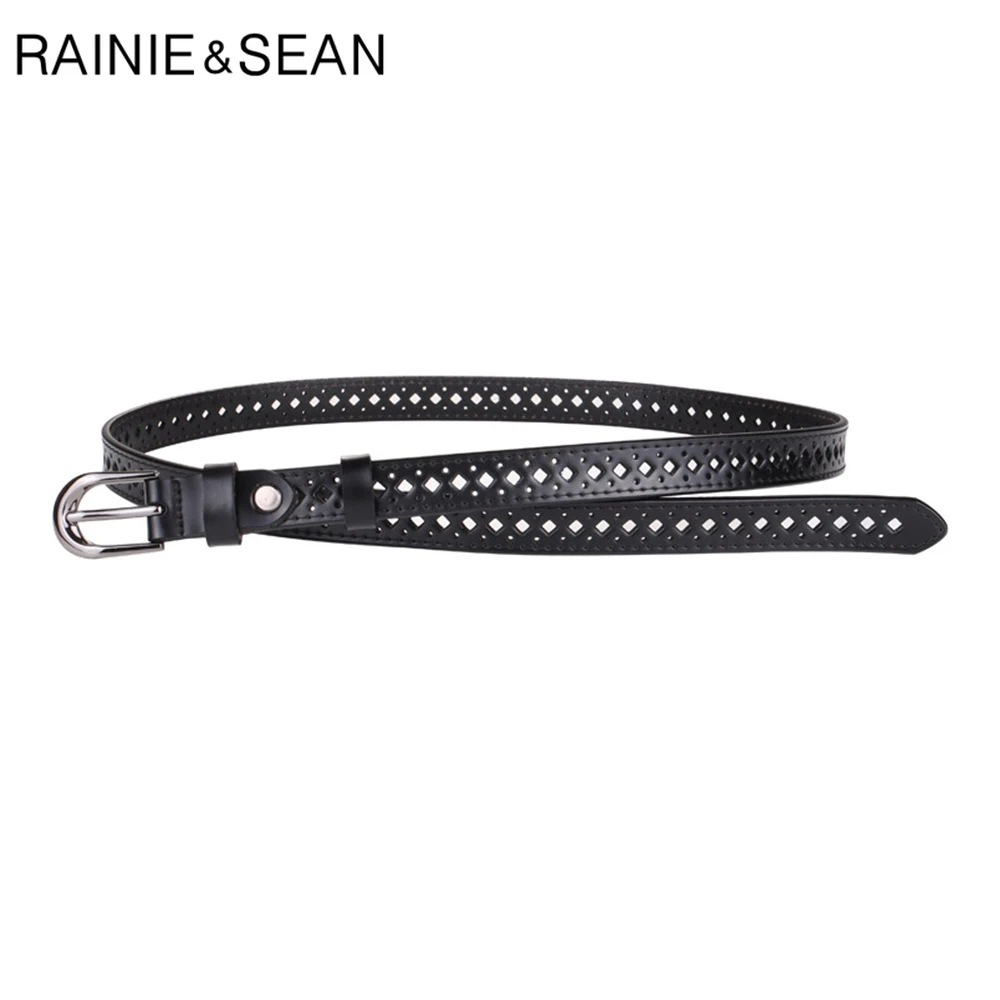 

Ремень RAINIE SEAN из натуральной воловьей кожи Женский, тонкий пояс, Черный Коричневый Белый верблюжий красный, 105 см 110 см 115 см