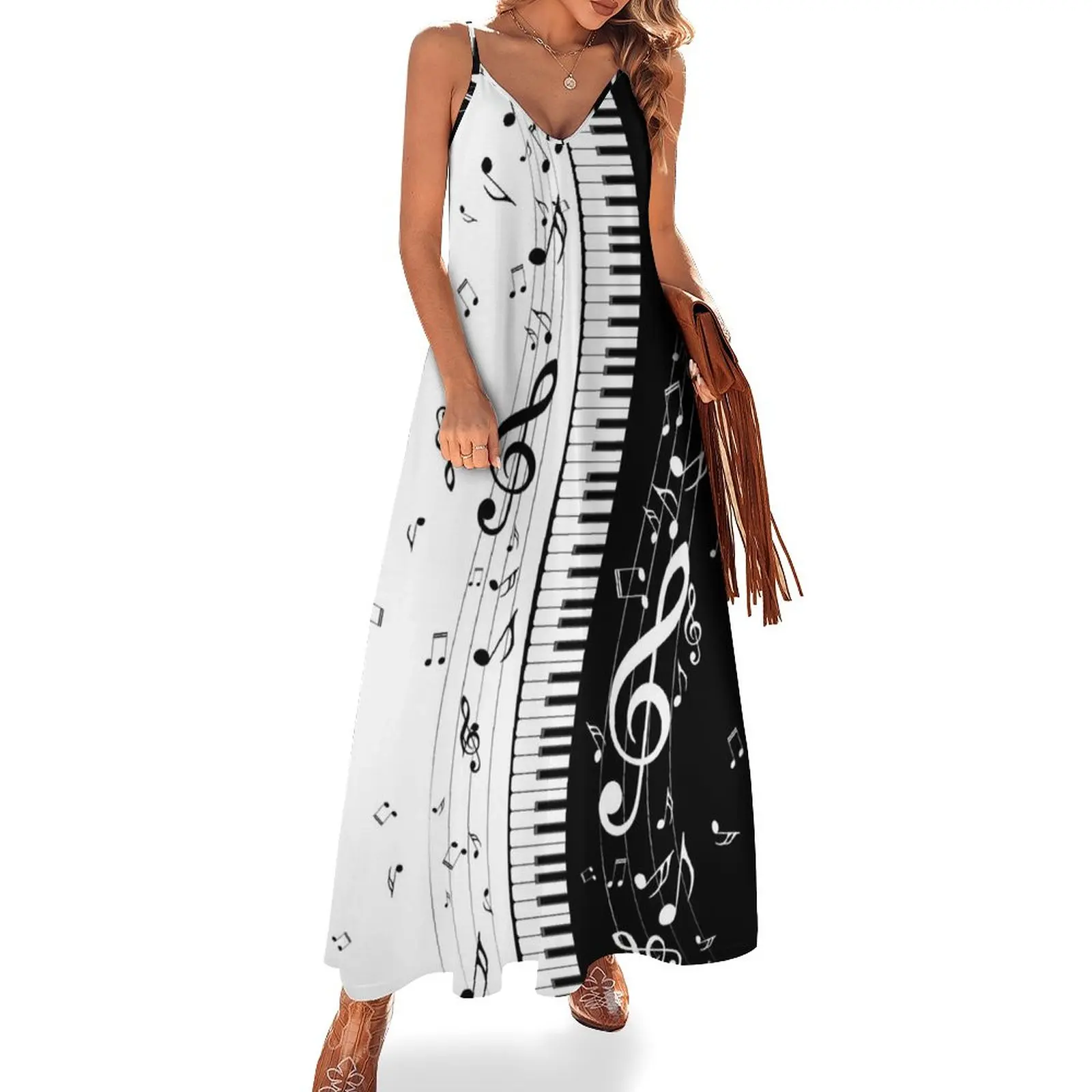 

Minimalistic Piano Keys Sleeveless Dress dresses for womens 2023 dress summer 2023 women