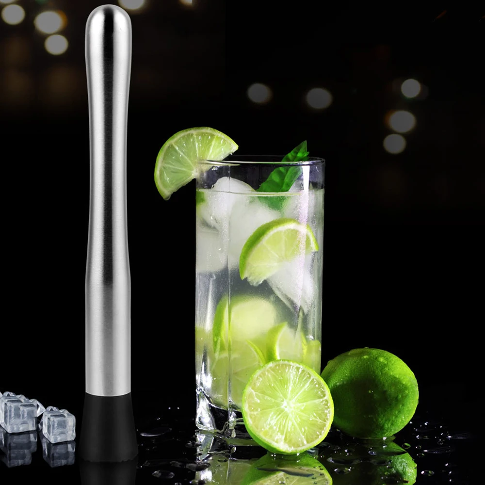 Stainless Steel Muddler Ice Bar Cocktail Shaker Mojito Mint Muddler Wine Mixing Stick Cocktail Crusher Hammer Bartenders Barware