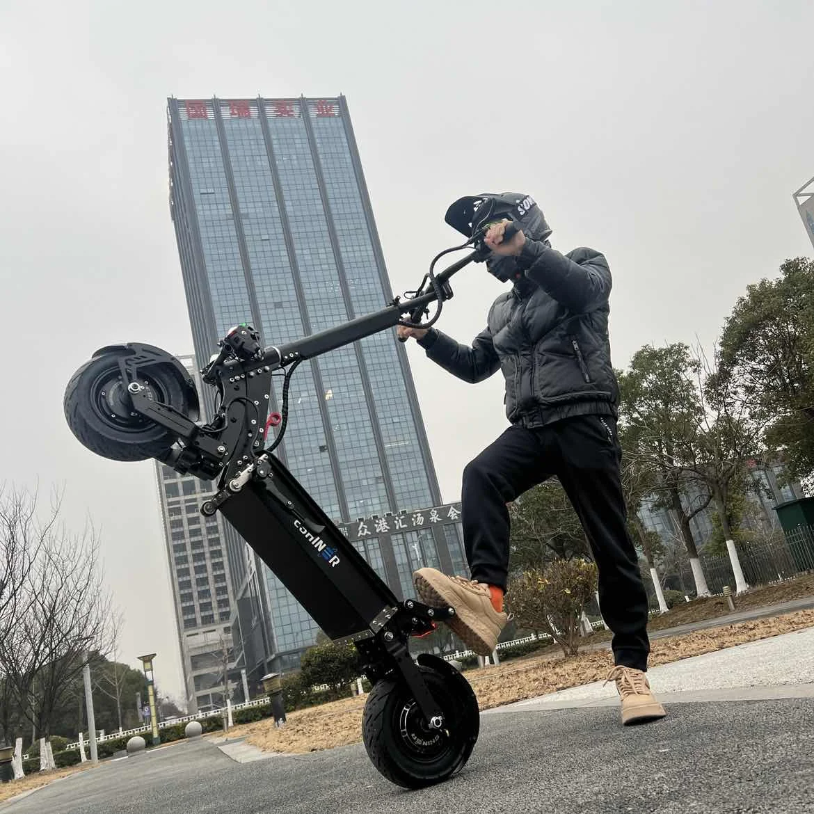 60V Adult 11inch Electric Scooter 30Ah 35Ah 40Ah Lithium Battery C-type Spring Damping 75-85km/h Foldable Scooter