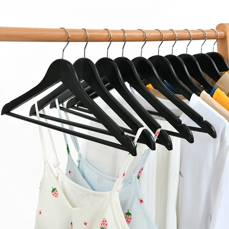 White Wooden Hangers Premium Coat Hangers Jackets Suit Clothes Hanger Solid Wood Garment Rack Swivel Hooks Heavy-Duty Hanger