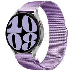 Magnetic Milanese Loop Metal Watchband - Universal 20mm/22mm Strap for 20MM watch band (Lavender 22)
