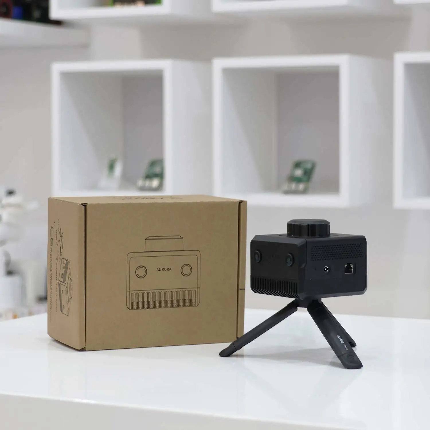 Slamtec 오로라 LiDAR IMU 쌍안 비전 통합 포지셔닝 매핑 인식 3D 센서, 최대 범위 40m, AI 딥 러닝