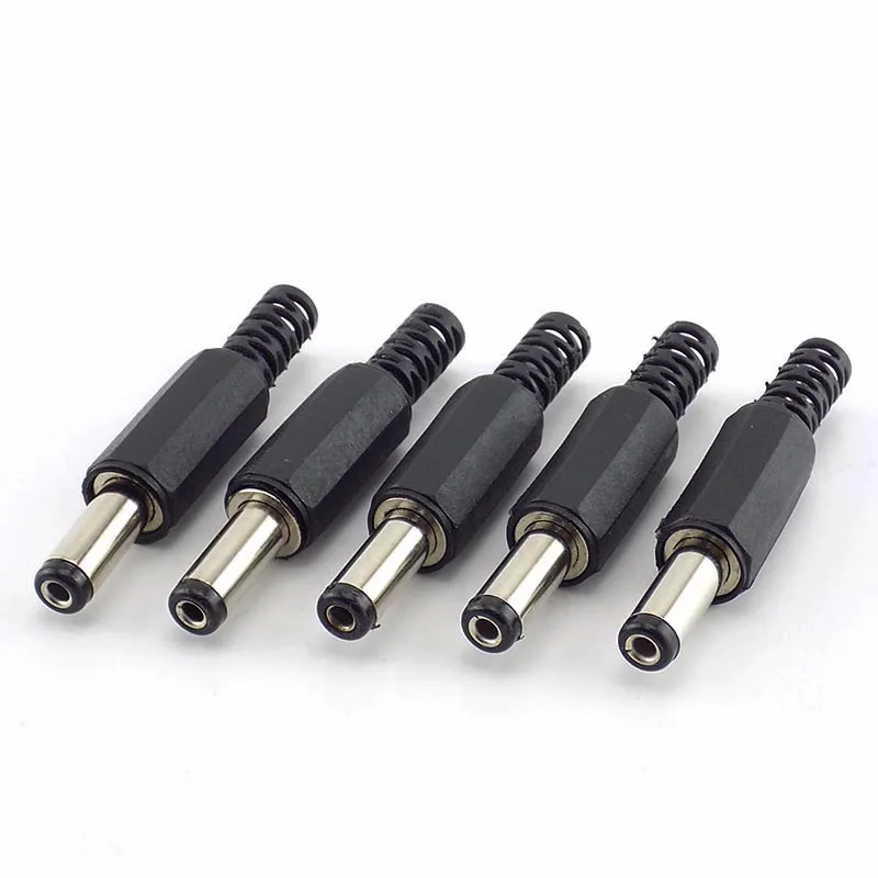 

100Pcs 5.5x2.1mm DC male Jack Extension cable cord adaptor connector For Cctv Camera Jack Plug Adapter L19