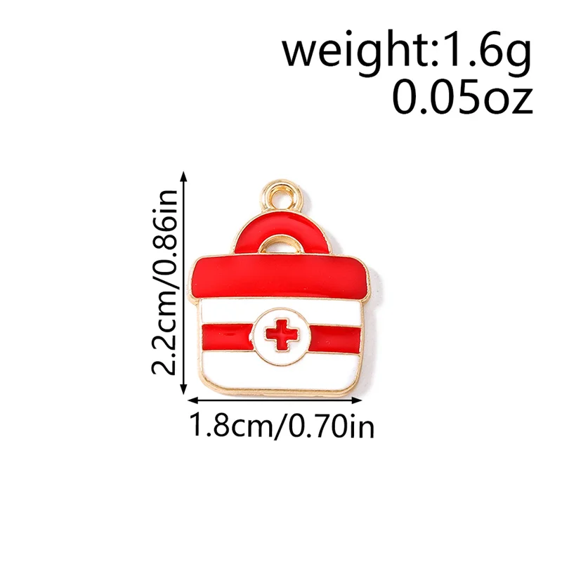 Leslie 10 stücke Neue Medizinische Ausrüstung Medikamente Tank Thermometer Charms Nette Krankenschwester Tag Arzt Uniform Medizin Anhänger Versorgung – Detail 5